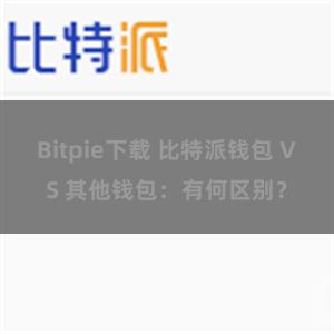 Bitpie下载 比特派钱包 VS 其他钱包：有何区别？