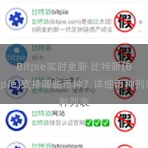 Bitpie实时更新 比特派(Bitpie)支持哪些币种？详细币种列表