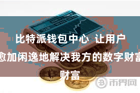 比特派钱包中心  让用户愈加闲逸地解决我方的数字财富
